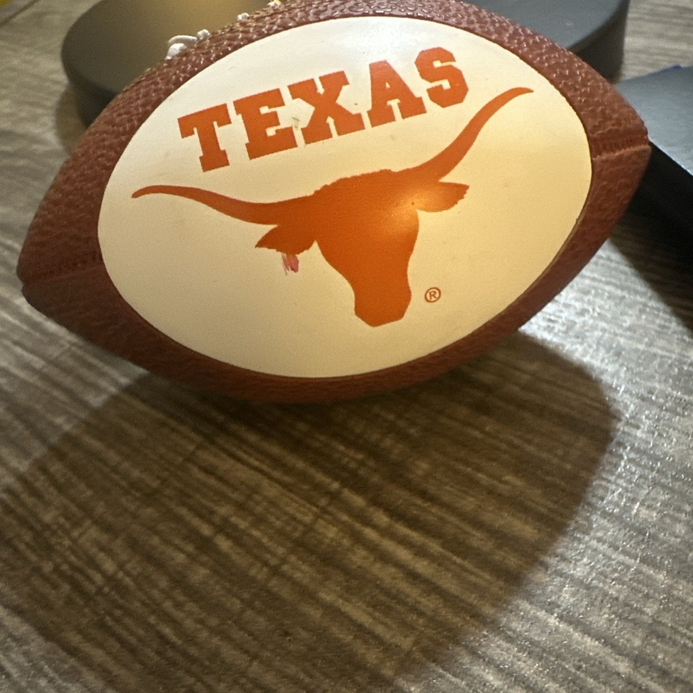 Football Ornament Longhorns Texas Christmas College UT Tree‎ Orange White - Picture 3 of 6